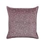 Decorative Cushion Pink Velvet And Cotton 45 X 45 Cm Floral Pattern Block Printed