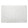 Shaggy Area Rug High-pile Carpet Solid White Polyester Rectangular 140 X 200 Cm