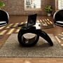 Vidaxl Coffee Table With Oval Glass Top High Gloss Black