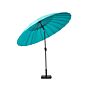 Aqua 2.7m Crank And Tilt Shanghai Parasol 38mm Aluminium Pole, 24 Fibreglass Ribs