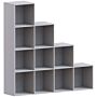 Vida Designs Durham 10 Cube Storage Unit, Grey & Cube Storage Basket, Set Of 5, Grey