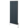 Oval Column Radiator & Valves - 1600mm X 600mm – Anthracite Grey