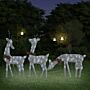 Vidaxl Christmas Reindeer Family 270x7x90 Cm Silver Cold White Mesh