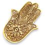 Gold Aluminium Small Hamsa Incense Holder