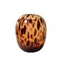 Leopard Print Glass Vase 26cm