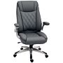 Vinsetto Faux Leather Executive Swivel Office Chair - Dark Grey