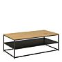 Gila Coffee Table With Open Shelf In Oak & Black