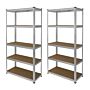 2 X Galvanised Racking Units 90 X 40 X 180cm