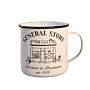 White General Store Tin Mug