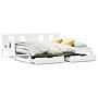 Vidaxl Daybed With Trundle And Drawers Without Mattress White 90x190 Cm Single