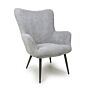 Bordeaux Textured Chenille Effect Grey Armchair