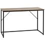 Home Office Desk Dark Wood And Black Metal Frame 120 X 55 Cm Industrial Style