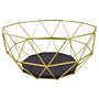 Golden Geometric Style Wire Bowl