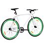 Vidaxl Fixed Gear Bike White And Green 700c 55 Cm