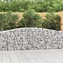 Vidaxl Arched Gabion Baskets 3 Pcs 400x30x80/100 Cm Galvanised Iron