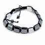 Magnetic Hematite Shamballa Bracelet - Rose Cuboids