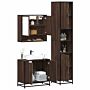 Vidaxl 4 Piece Bathroom Furniture Set Brown Oak Engineered Wood