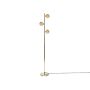 Floor Lamp Gold Steel Glass 3 Round Smoked Shades Modern Glam Design Living Room Lighting