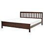 Bed Frame Dark Wood Pine Wood King Size 5ft3 Slatted Base