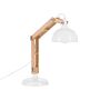 Desk Lamp White Light Wood Swing Adjustable Arm Metal Shade Table Light