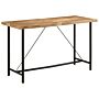 Vidaxl Bar Table 180x70x107 Cm Solid Wood Mango And Iron