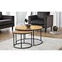 Bellini Round Nesting Coffee Table - Oak