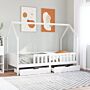 Vidaxl Kids Bed Frame With Drawers Without Mattress 80x200 Cm Solid Wood