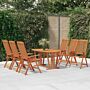 Vidaxl Folding Garden Chairs 6 Pcs Solid Wood Eucalyptus