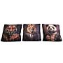 Set Of 3 Jungle Animal Print Cushion's 45x45cm