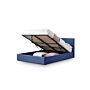 Rialto Lift Up Storage Bed Dark Blue Linen 135cm