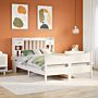 Vidaxl Bed Frame Without Mattress White 150x200 Cm King Size Solid Wood Pine