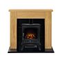 Adam Chester Stove Suite In Oak With Aviemore Electric Stove In Black, 39 Inch