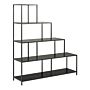 Seaford Bookcase With 4 Shelves And 1 Drawer In Black