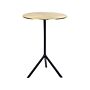 Side Table Gold With Black Leg Aluminium Round Top Decorative Modern Minimalistic