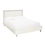 Crystalle 5.0ft King Size Bed White