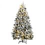 Vidaxl Artificial Hinged Christmas Tree 300 Leds & Ball Set 300 Cm