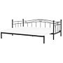 Daybed Trundle Bed Black Eu Single 2ft6 To Eu King Size 5ft Slatted Base Pull-out Convertible Beliani