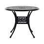 Garden Dining Table Black Aluminium Round Ø 90 Cm Outdoor