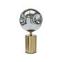 Table Lamp Brass Metal Glass Shade Modern Glam Design Living Room Lighting