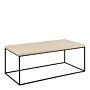 Barossa Coffee Table With Light Oak Top & Black Steel Base 110x55x45cm