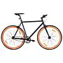 Vidaxl Fixed Gear Bike Black And Orange 700c 51 Cm