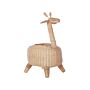 Wicker Giraffe Basket Natural Rattan Woven Toy Hamper Child's Room Accessory