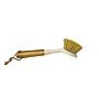 Cream Washing Up Brush With Bamboo Wooden Handle