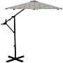 Outsunny 3(m) Convertible Cantilever Parasol And Centre-post Garden Parasol With Cross Base, 360 Rotation Banana Parasol With Crank Handle