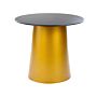 Side Table Black Gold Metal 56 X 56 X 48 Cm Accent End Table Powder Coated