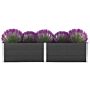 Vidaxl Garden Raised Bed 250x100x54 Cm Wpc Grey