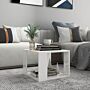 Vidaxl Coffee Table High Gloss White 40x40x30 Cm Engineered Wood