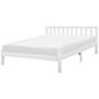 Double Bed Frame White Pine Wood 180 X 200 Cm Super King Size Slatted