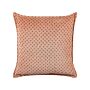 Decorative Cushion Pink Velvet 45 X 45 Cm Diamond Pattern Block Printed