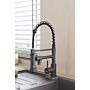 Stainless Steel Kitchen Faucet With Pull Down Spring Spout And Pot Filler